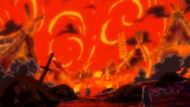 A young Charlotte Linlin aka Big Mom destroying Elbalf as seen in the One Piece anime (Image via Toei Animation)